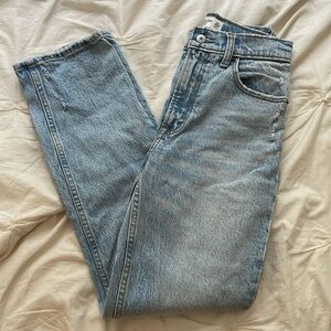 Abercrombie ultra high rise ankle straight jean